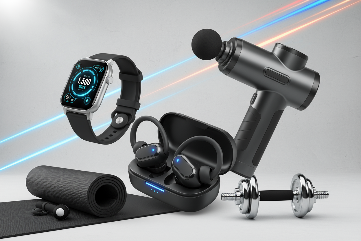 Imagen deportiva con gadgets